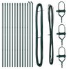 vidaXL Aiapostid 13 pcs Roheline Ø32mm 190 cm Tsingitud teras