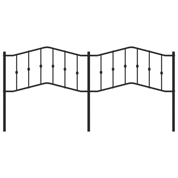 vidaXL metallist voodipeats, must, 200 cm