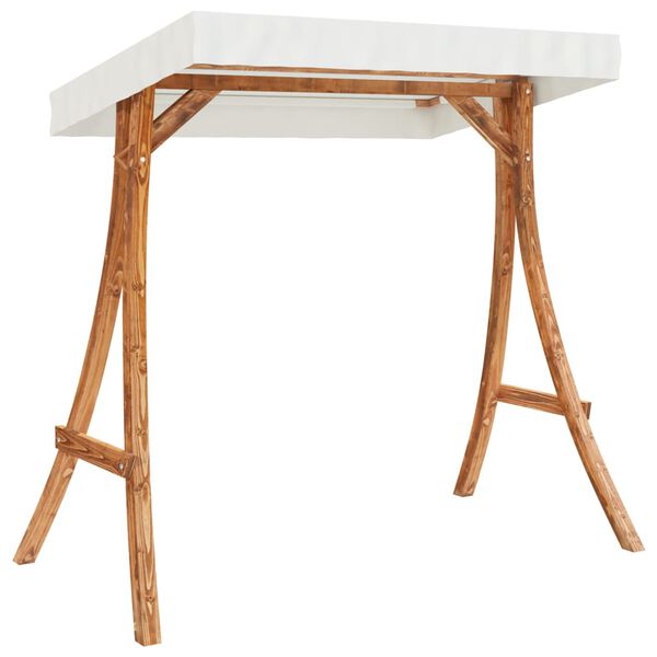 vidaXL aiakiige raam, kreemjas katus, painutatud puit