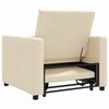 vidaXL Üksik diivanivoodi ratastega cream 90 x 165 x 87 cm kangas