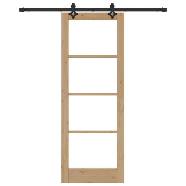 vidaXL Libisev uks ORKDAL Looduslik ja must 78 x 211 cm