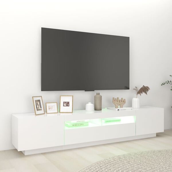 vidaXL telerialus LED-tuledega, valge, 200 x 35 x 40 cm