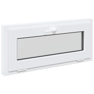 vidaXL Keldriakendus RISOR 90 x 40 cm PVC ja klaas Valge