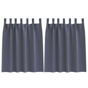 vidaXL Kardinad r&otilde;ngastega 2 pcs Antratsiit 140 x 140 cm Pol&uuml;ester