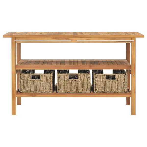 vidaXL vannitoakapp mustade marmorvalamutega, tiikpuu