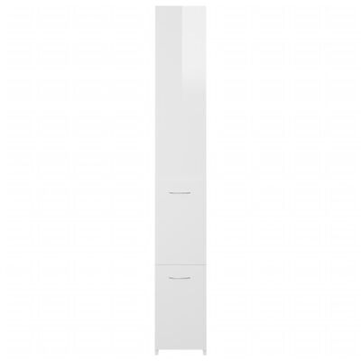 vidaXL vannitoakapp, kõrgläikega valge, 25x26,5x170 cm, tehispuit