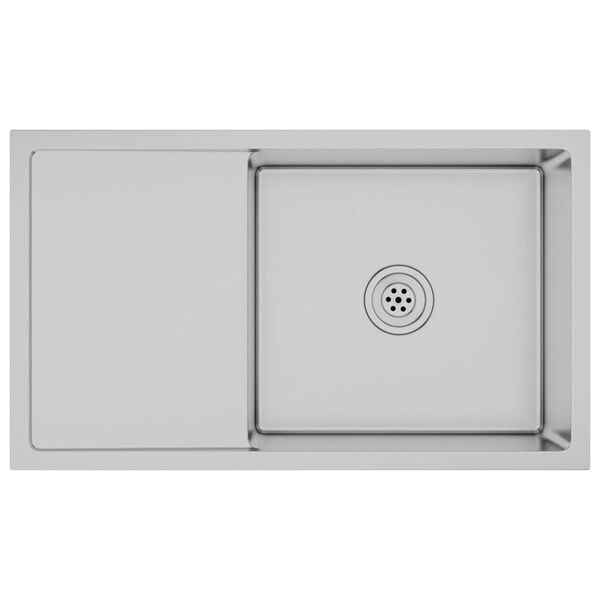 vidaXL käsitsi valmistatud köögivalamu, roostevabast terasest