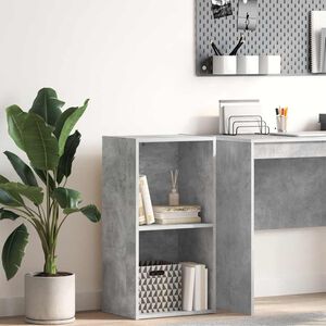 vidaXL 2-korruseline raamaturiiul betoonhall 40x30x76,5 puitlaastplaat