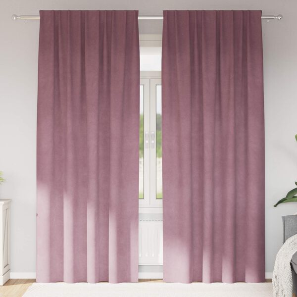 vidaXL Pimendavad kardinad 2 pcs Tumepink 140 x 245 cm Samet