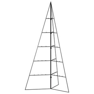 vidaXL metallist kunstkuusk kaunistuseks, must, 100 cm