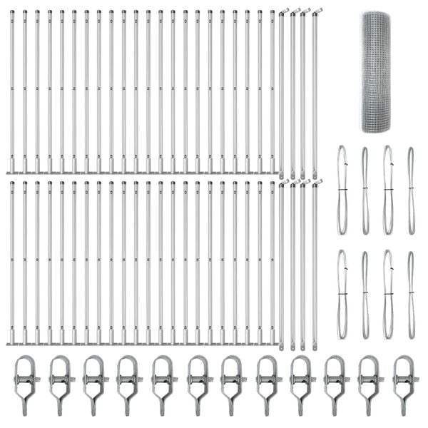 vidaXL Aiapost H&otilde;bedane 100 x 0,5 m (25 x 25 mm traadiga) Teras
