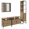 vidaXL Vannitoa m&ouml;&ouml;bleset 4 tk K&auml;sit&ouml;&ouml;puu 33 x 33 x 185,5 cm Tehispuit