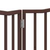 vidaXL kokkupandav koeravärav, 2 paneeli, pruun tamm, 160cm, paplipuit