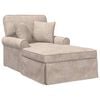 vidaXL Chaise lounge p&ouml;&ouml;ratud &auml;&auml;rega Beež 157 x 91 x 91 cm ARES