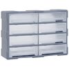 vidaXL mitme sahtliga organiseerija 8 suure sahtliga 52x16x37 cm
