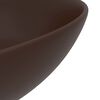vidaXL vannitoavalamu keraamiline, tumepruun, &uuml;mmargune