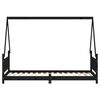 vidaXL lastevoodi raam, must, 80 x 200 cm, m&auml;nnipuit