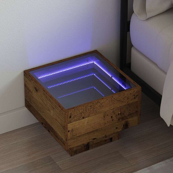 vidaXL Kohvilaud Vana puit 40 x 40 x 30 cm Tehispuit