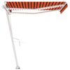 vidaXL automaatne varikatus, LED, tuuleandur 300 x 250 cm oranž/pruun