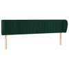 vidaXL voodipeats servadega, tumeroheline, 183x23x78/88 cm, samet