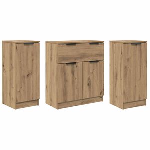 vidaXL K&otilde;ide sahtliga 3 pcs K&auml;sit&ouml;&ouml;puu Tehispuit