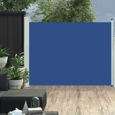 vidaXL lahtitõmmatav terrassi külgsein, 140 x 500 cm, sinine