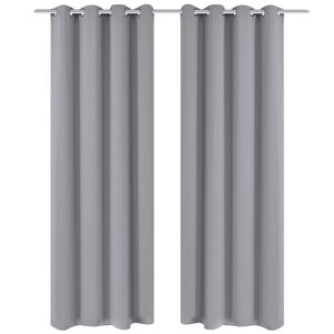 vidaXL pimendavad kardinad 2 tk metall&ouml;&ouml;sidega 135 x 175 cm, hall