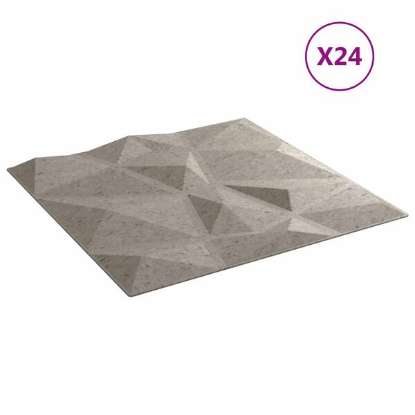 vidaXL Seinapaneelid 24 pcs BetoonHall 50 x 50 cm XPS Vaht
