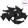 vidaXL Nurgabracket 12 pcs Must 138,5 x 50,5 x 16 mm Raud