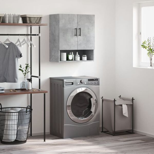 vidaXL seinakapp, betoonhall, 60 x 31 x 70 cm, tehispuit