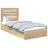 vidaXL Laos voodi peaga sahtliga Sonoma tamm 90 x 200 cm Tehispuit