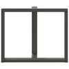 vidaXL söögilaua jalad, T-kujulised, 2 tk, antratsiithall, 100 x 35 x (72-73) cm, teras