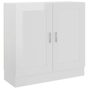 vidaXL raamaturiiul k&otilde;rgl&auml;ikega valge 82,5x30,5x80 cm tehispuit