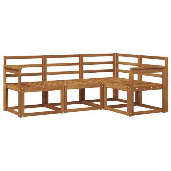 vidaXL V&auml;li diivanikomplekt 4 pcs Neutraalne Tugev akatsiapuu