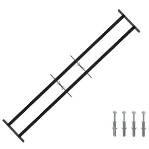 vidaXL Kaitsegrill akende jaoks 2 risttalaga 3 pcs 93-174 cm