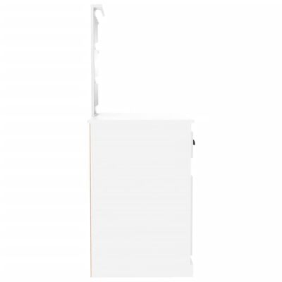 vidaXL tualettlaud LED-iga, valge, 90 x 50 x 132,5 cm, tehispuit