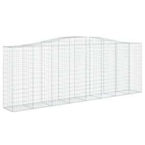 vidaXL kaarekujuline gabioonkorv, 400x50x140/160 cm, tsingitud raud