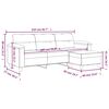 vidaXL 3-kohaline diivan jalapingiga, helehall, 180 cm, mikrofiiber