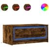 vidaXL kohvilaud LED-tuledega, suitsutatud tamm, tehispuit