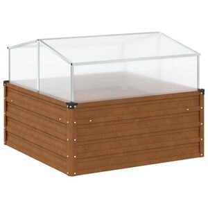 vidaXL taimekast, hall, ilmastikukindel teras