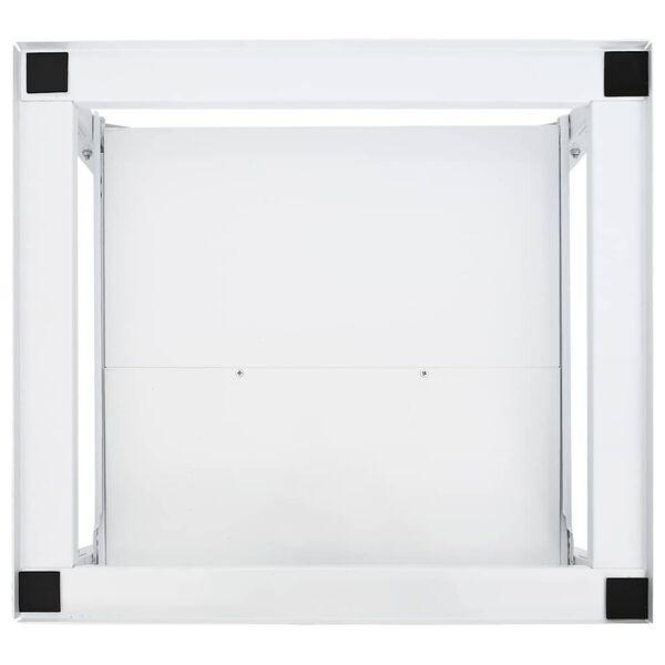 vidaXL pesumasina alus v&auml;ljat&otilde;mmatava riiuliga, valge