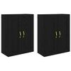 vidaXL Seinale kinnitatav kapp 2 tk Must tamm 69,5 x 34 x 90 cm