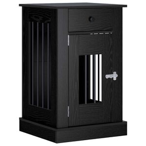 vidaXL Koera puuri m&ouml;&ouml;bel Must tamm 50 x 47,5 x 80 cm Tehispuit