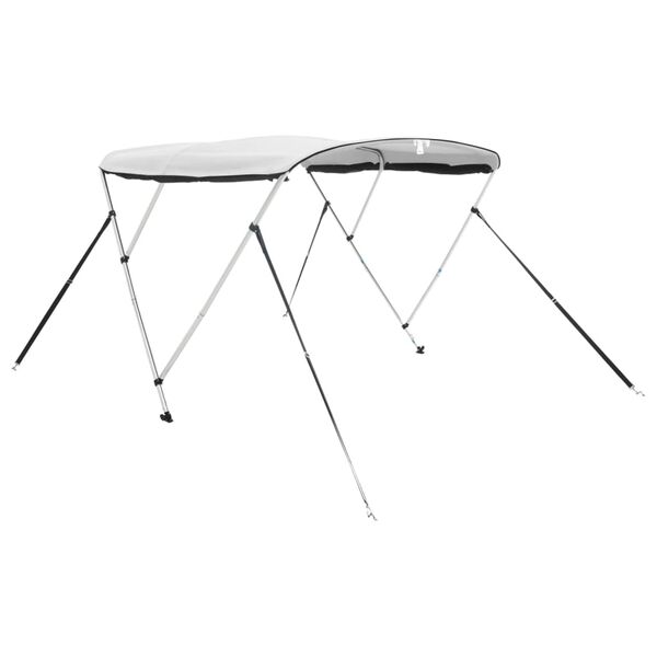 vidaXL 3 kaarega paadi varikatus v&otilde;rgust k&uuml;lgseintega