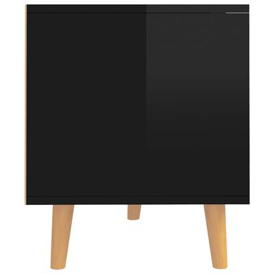 vidaXL telerikapp, kõrgläikega must, 90x40x48,5 cm, tehispuit