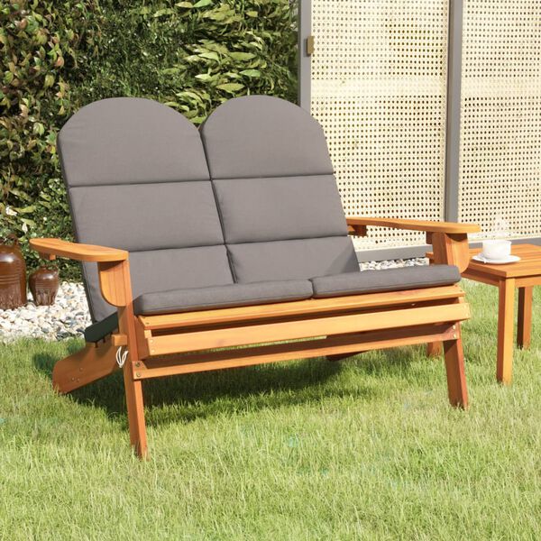 vidaXL Adirondack aiapink patjadega, 126 cm, akaatsiapuit