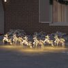 vidaXL LED P&otilde;hjap&otilde;drad koos 180 LED-iga 6 pcs Mitmev&auml;rviline PET