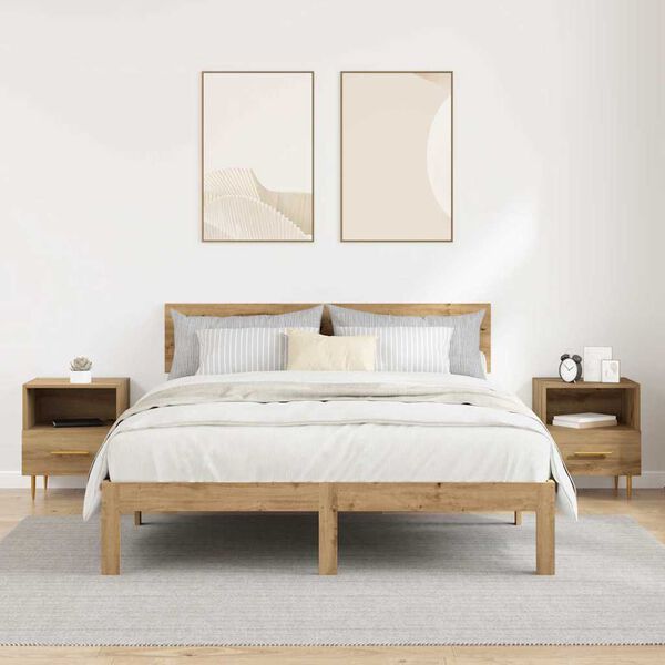 vidaXL &Ouml;&ouml;kapp sahtliga 2 pcs Pruun 40 x 35 x 47,5 cm Tehispuit