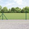 vidaXL Aiapost Roheline 100 x 0,5 m (12 x 12 mm v&otilde;rgu) Terased ja PVC