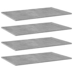 vidaXL riiuliplaadid 4 tk, betoonhall, 80x50x1,5 cm, tehispuit